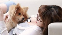 Di luar gaming, Kimi Hime juga sering mengunggah foto bareng anjing peliharaannya. (Foto: dok. Instagram @kimi.hime)