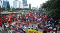 Kedatangan mereka masih dalam rangka menolak Omnibus Law UU Cipta Kerja.