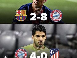 Atletico Dibantai Bayern, Luis Suarez Habis Jadi Ejekan