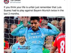 Atletico Dibantai Bayern, Luis Suarez Habis Jadi Ejekan