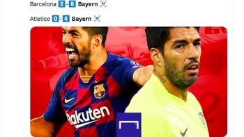 Suarez mungkin kini melihat Bayern Munich sebagai mimpi buruk yang menerornya. Foto: istimewa