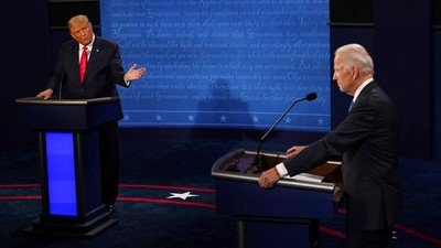 Momen Trump dan Biden Berhadapan di Debat Capres Terakhir