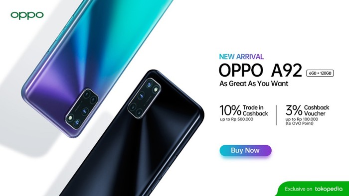 OPPO A92 RAM 6 GB