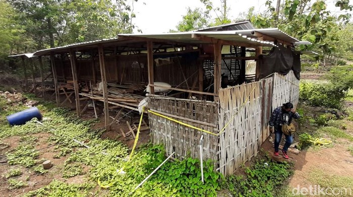 Yulia (42), wanita yang mayatnya ditemukan terbakar di dalam mobil, ternyata dihabisi di kandang ayam. Ini kandang ayam yang jadi lokasi pembunuhan sadis itu.