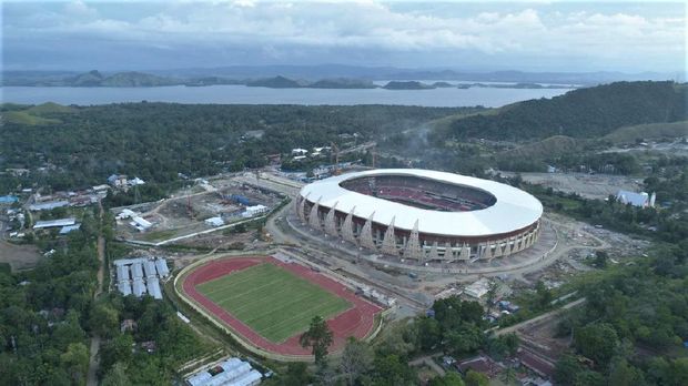 Stadion Papua Bangkit akhirnya diresmikan kemarin, Jumat (23/10/2020). Stadion diresmikan setelah pekerjaannya rampung tahun lalu. Begini penampakannya: