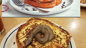 Tampilan Cookies And Cream Stuffed French Toast yang jauh berbeda dengan kenyataannya. Foto: via Bored Panda