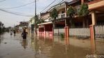 Potret Banjir Pagi Ini di Perumahan Pondok Gede Permai Bekasi