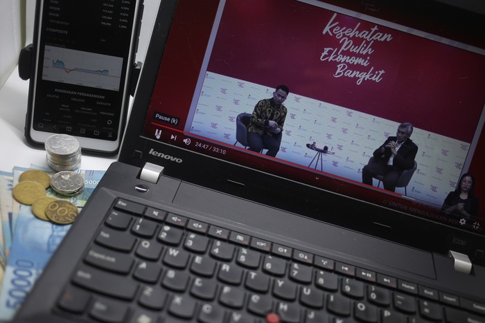 Eko Priyono Pratomo Co-Founder Halofina, Inisiator Gerakan Indonesia Cerdas Finansial dalam acara Webinar bertema Boleh hati hati, tapi tetap investasi di Jakarta, Senin, 19 Oktober 2020.