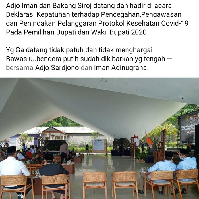 Acara deklarasi Sukabumi Sehat tak dihadiri paslin nomor urut 2.