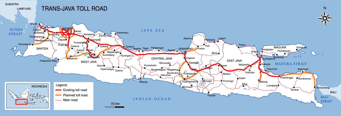 Jalur Peta Tol Trans Jawa