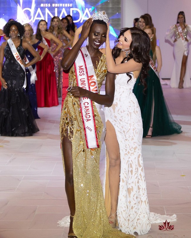 Nova Stevens berhasil menyisihkan 39 finalis lainnya. Berbeda dari pemenang Miss Universe Canada terdahulu, Nova Stevens tak berkulit putih atau berambut pirang seperti perempuan Kanada umumnya. Kulitnya gelap hitam dan bibirnya tebal. (Foto: Instagram/@thenovastevens)