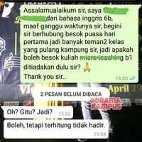 Kalau begini mah berarti sama aja dong.. Si Bapak ngeledek nih.. Foto: Instagram/@drama.kampus