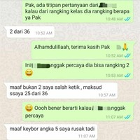 Feeling memang nggak pernah salah. Nggak percaya dibilang dapat ranking 2, eh ternyata benar kan si Bapak salah nyebutin rankingnya. Foto: Twitter/@txtdaripelajar