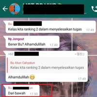 Begini nih kalau punya guru yang hobbynya melawak. Ya benar sih ranking 2, tapi dari bawah. Foto: Twitter/@txtdaripelajar