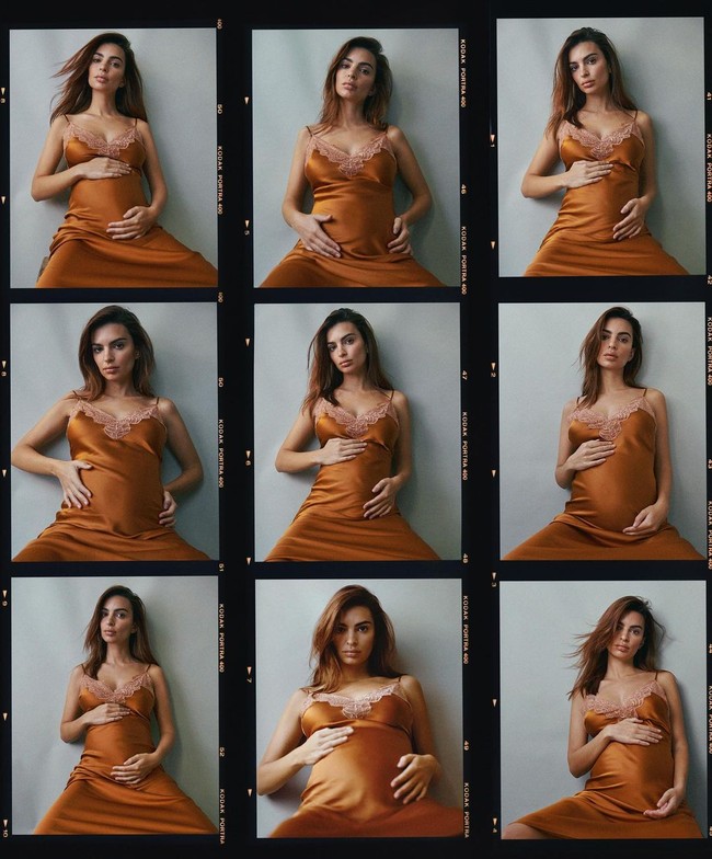 Inilah sejumlah aksi Emily Ratajkowski di depan kamera saat mengumumkan kehamilannya. Bayi yang dikandungnya merupakan anak pertama buah cinta perempuan 29 tahun tersebut dengan sang suami Sebastian Bear-McClard. Mereka menikah pada 2018. (Foto: Vogue/Cassblackbird)