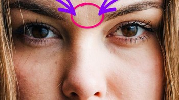 Glabella, adalah daerah antara alis dan di atas jembatan hidung. Foto: Istimewa/BrightSide