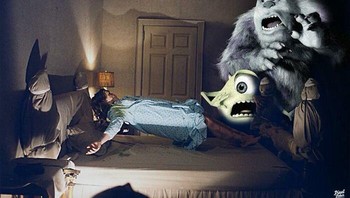 Hii! karakter dari Monser Inc jadi hantu film The Conjuring? Foto: Instagram/pixelfaker