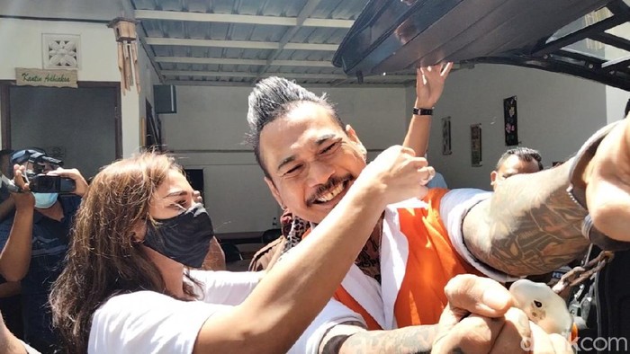 Jerinx SID kembali menjalani sidang kasus IDI Kacung WHO (Angga Riza/detikcom)