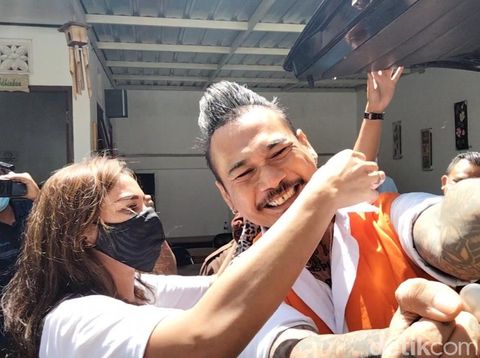 Jerinx SID kembali menjalani sidang kasus IDI Kacung WHO (Angga Riza/detikcom)