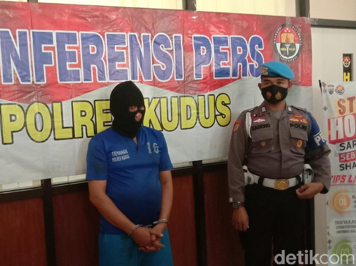 Konferensi pers pembunuhan wanita dalam kamar hotel di Kudus, Selasa (27/10/2020).