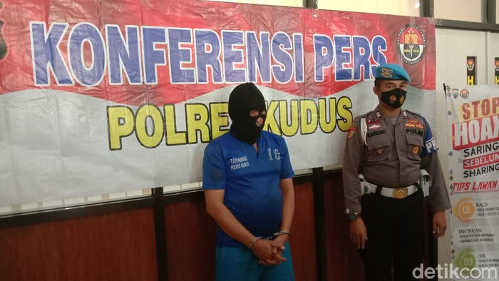 Konferensi pers pembunuhan wanita dalam kamar hotel di Kudus, Selasa (27/10/2020).