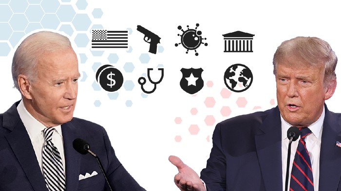 Pilpres AS: Pejabat Gedung Putih akui tak bisa kendalikan pandemi Covid-19, apa perbedaan pandangan Trump dan Biden tentang virus corona, perubahan iklim, hingga rasialisme
