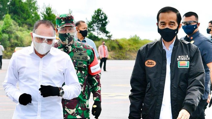 Presiden Jokowi melakukan kunjungan kerja ke Provinsi Sumut, Selasa (27/10/2020). Gubernur Sumut (Gubsu) Edy Rahmayadi mendampingi Jokowi selama kunker.