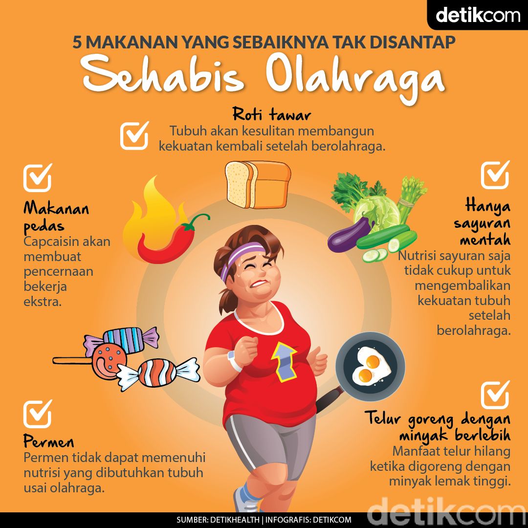 Stop! Makanan Ini Sebaiknya Tak Disantap Sehabis Olahraga