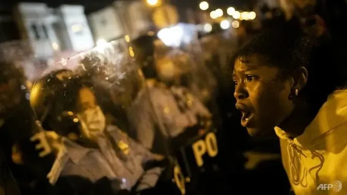 Demonstrasi memprotes penembakan pria kulit hitam di Philadelpia (AFP Photo)