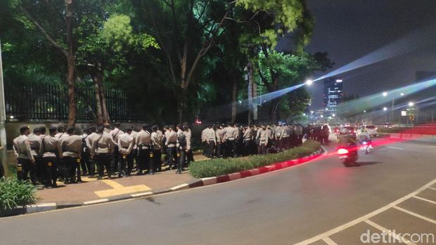 Lalin di sekitar DPR lancar, tak ada massa pendemo (Matius Alfons/detikcom)