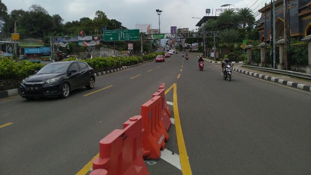 One way di Puncak Bogor arah Jakarta (Foto: Sachril/detikcom)