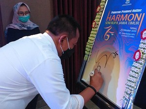 Sekdaprov Jatim Buka Pameran Lukisan Virtual yang Diikuti 83 Pelukis