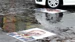 Poster Presiden Prancis Emmanuel Macron Terlindas di Yogyakarta