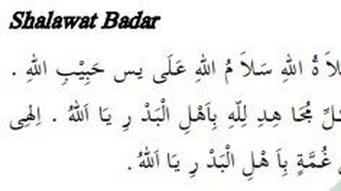 Sholawat Badar