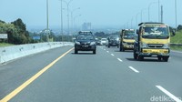 Untuk arah ke Kota Bogor, arus lalu lintas ramai lancar.