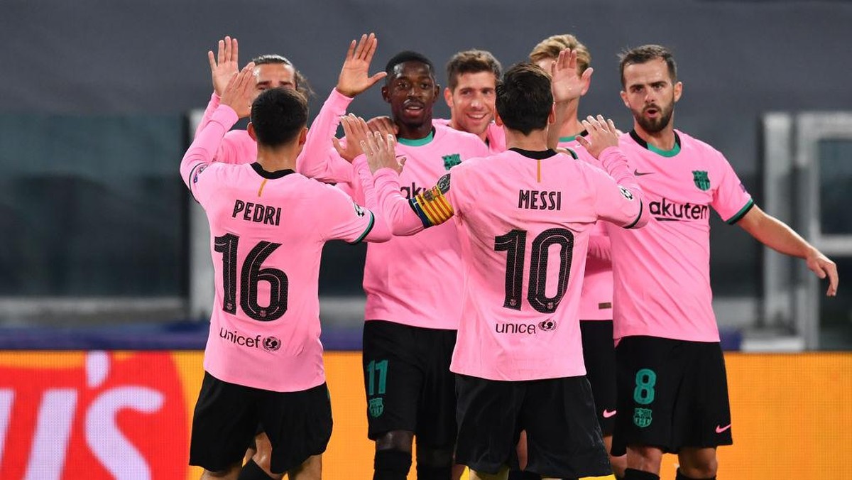 Barcelona mengalahkan Juventus 2-0. (Foto: Getty Images/Valerio Pennicino)
