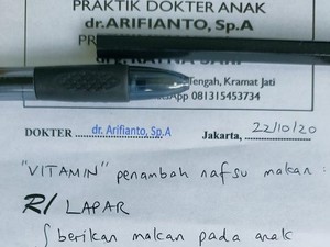 Dokter Ini Berikan Surat Cinta Untuk Orangtua yang Minta Vitamin Nafsu Makan