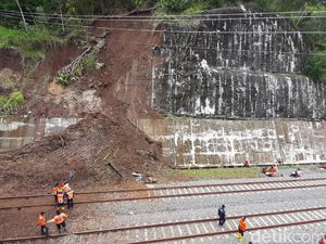 Rel Tertimbun Longsor di Banyumas, Perjalanan KA Sempat Terganggu