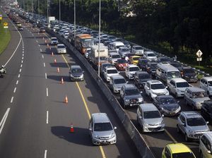 One Way Disetop, Begini Rekayasa Lalin di Tol Cikampek-Kalikangkung
