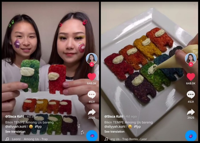 Kreatif! Netizen Ini Bikin Tempe ‘Among Us’ Warna-warni Kreatif! Netizen Ini Bikin Tempe ‘Among Us’ Warna-warni