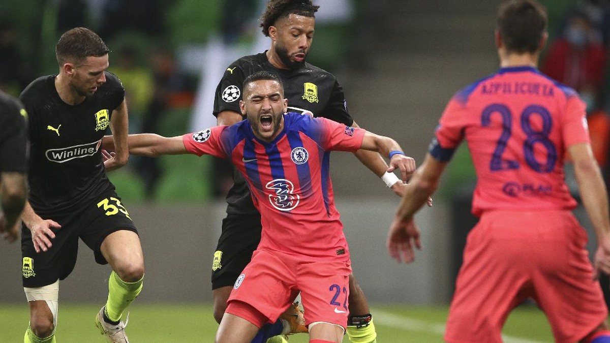 Chelsea menang telak di kandang Krasnodar. (Foto: AP/)