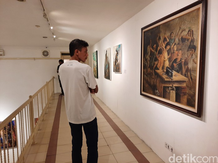 Karya perupa yang dipamerkan dalam acara pameran multi-dimensi Ataraxia yang diselenggerakan oleh MayinArt di Jogja Gallery, Rabu (28/10/2020)