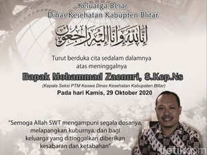 Positif COVID-19, Pegawai Dinkes Blitar Meninggal