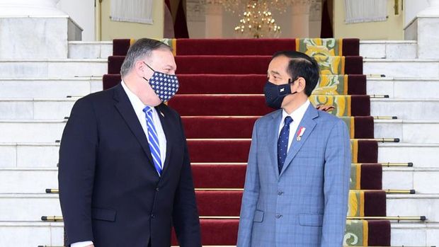 Presiden Joko Widodo bertemu Menteri Luar Negeri Amerika Serikat Mike Pompeo (Biro Pers Sekretariat Presiden/Muchlis Jr)