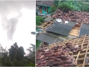 Video Puting Beliung Terjang Sukabumi, Sejumlah Rumah Rusak