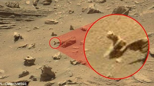 Sosok 'alien berwujud kadal' yang dipercaya pencari UFO. (NASA/JPL-Caltech/MSSS/)