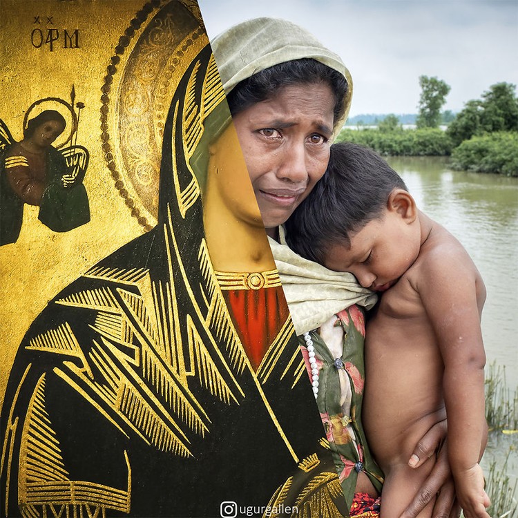 Gabungan dua foto kontras
