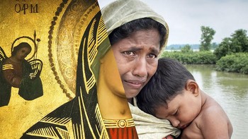 Eksodus ibu dan anak pengungsi Rohingya dari Myanmar ke Bangladesh. Menurut UNHCR, lebih dari 720.000 pengungsi Rohingya telah melarikan diri dari Myanmar untuk melintasi perbatasan dan mencapai Bangladesh. Foto: Uğur Gallenkuş