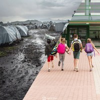 Gabungan dua foto kontras