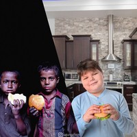 Gabungan dua foto kontras